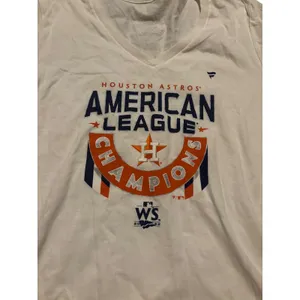 Fanatics Houston Astros 2022 American League Champions White V-Neck T-Shirt M thumbnail 5