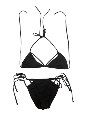 Revolve Rachel Pally Arden Black 2-piece String Triangle Bikini Set M thumbnail 1