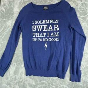 2 Womens Harry Potter Gryffindor Long Sleeve Sweater Small Brave At Heart M Blue thumbnail 4