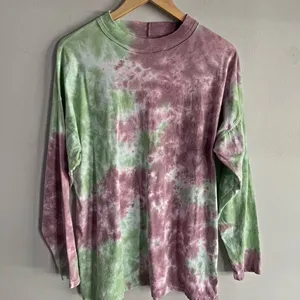 Free People We The Free Tie Dye Long Sleeve Cotton Tee Small thumbnail 3