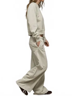 AE Everyday Luxe Wide-Leg Sweatpant American Eagle NWT Green XL thumbnail 6