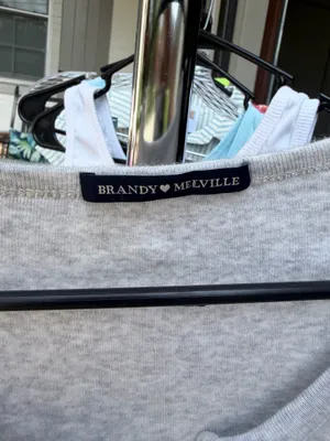 Brandy Melville Gray Button Top thumbnail 2