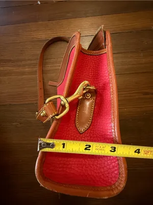 Dooney & Bourke Vintage Leather Crossbody Red/Brown thumbnail 6