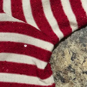 Talbots 3/4 Sleeve Top Striped Sequin Preppy Nautical Red White Plus Size 3X thumbnail 6