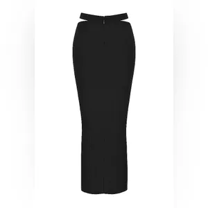 House of CB MARTINEZ Robe Noire Longue Ouverte skirt, Size Small, $190 thumbnail 2