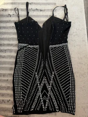 Windsor Black Sequin Mini Dress thumbnail 2