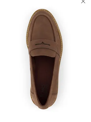 TOMS Cara Lug Sole Penny Loafers – Oak Brown Leather – Women’s Size 8 NWT No Box thumbnail 10