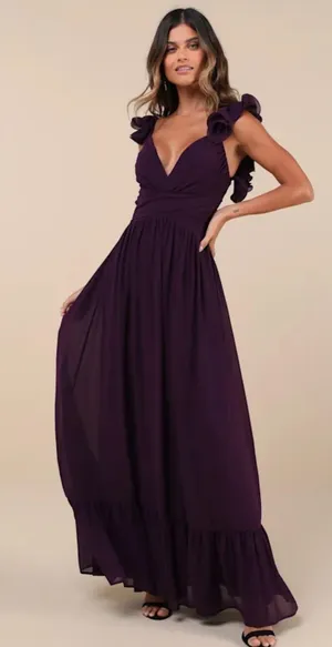 Lulus Purple gown thumbnail 1
