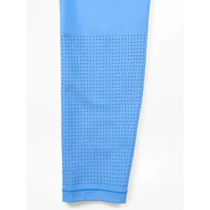 New Athleta M Interval Perforated Cornflower Blue Leggings Medium Regular thumbnail 5