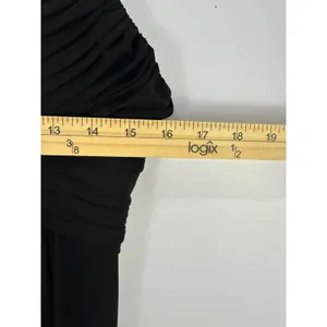 Betsy & Adam Gown Womens 6 Black Embellished‎ Cutout Ruched Formal Prom Pageant thumbnail 8