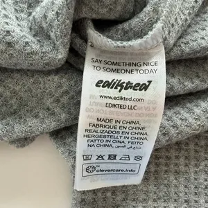 Edikted Women's Teddy Cropped Waffle Top Size Medium NEW Causal Comfort Lounge thumbnail 6