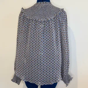 Karlie Geometric Smocked Top thumbnail 4