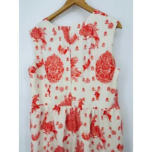 Vintage Lady Lewis Maxi Dress XL Peacock Toile‎ Cottagecore Peacock Romantic thumbnail 9