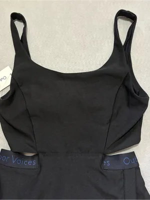 NWT Outdoor Voices Court Dress XS Black Cutout Tennis Skort Preppy Pickleball thumbnail 9