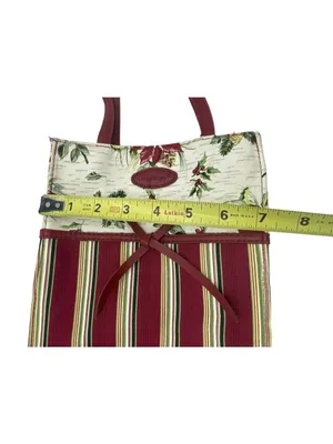 Longaberger #23540 Holiday Gift Bag Holiday Stripe Holiday Botanical Tote thumbnail 7