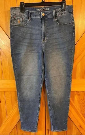 US POLO ASSN HIGH-RISE Skinny Jeans Med Wash size 17 (3495) Read thumbnail 1