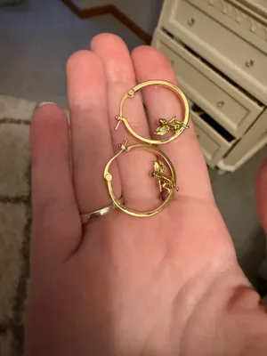 Gold Angel Evry Jewels hoop earrings thumbnail 1