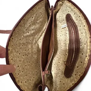 Vintage Brown Embossed Leather Shoulder Bag thumbnail 4