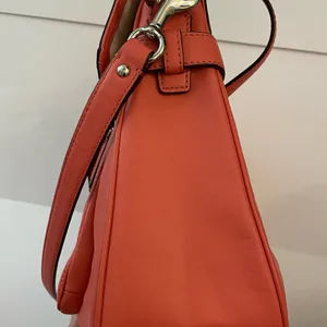 Coach Taylor Marin Satchel in Coral with Silvertone Hardware thumbnail 5