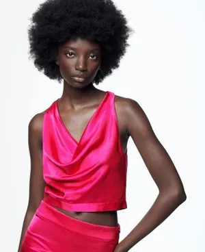 Zara Cowl Neck Tank Top thumbnail 1