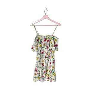 Pretty Little Thing floral ruffle floral mini sun dress 4 spaghetti‎ straps thumbnail 2