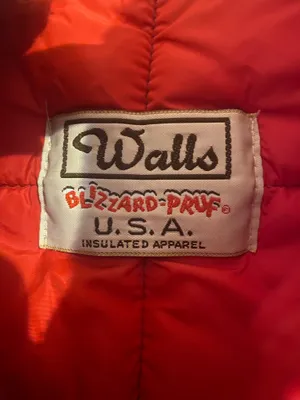 Walls Vintage Blizzard Puff Jacket Red Size XL thumbnail 3