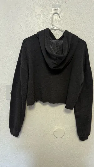 Barry's Bootcamp Tribeca Cropped Hoodie - Charcoal Grey - Medium thumbnail 4