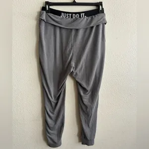 Nike Dri Fit Just Do It Foldover Knit Pull On Jogger Pants Grey L thumbnail 4