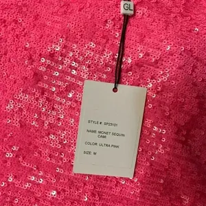 NWT Generation Love Monet Sequin Cami Tank Top Ultra Pink thumbnail 7