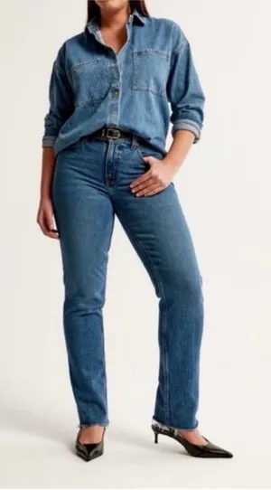 Abercrombie & Fitch 90’s Straight Mid Rise Jeans thumbnail 1