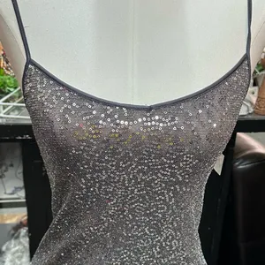 Express sz XS silver sequin top thumbnail 2