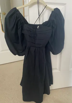 Abercrombie emerson poplin puff sleeve mini dress thumbnail 1