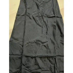 Anthropologie Rumored NWT Women Medium Negroni Black Satin Midi Dress Elegant thumbnail 11