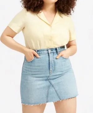 Everlane Denim Reconstructed mini skirt- read description thumbnail 1