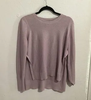 Banana Republic Pima Cotton Cashmere Purple Top thumbnail 1