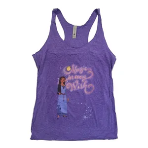 Next Level Apparel Disney Wish Magic in Every Wish Racerback Tank Top Women’s Medium Purple Heather thumbnail 6