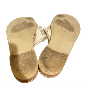 Jack Rogers Women's Size 6 Leather Palm Beach Navajo Classic Sandals Bone White‎ thumbnail 8