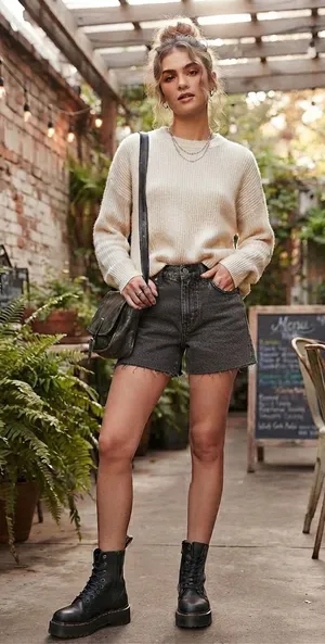 GAP Black High-Waist Cutoff Denim Shorts thumbnail 1