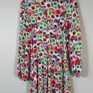 AFRM Red Green Floral Mini Dress Womens S Boho Spring Colorful Flirty Night Out thumbnail 4