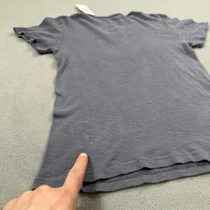 NWT John Galt Cropped Shirt Dark Blue Womens 1 SZ Cotton Blend Short Sleeve Tee thumbnail 8