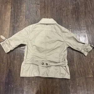 Converse‎ One Star Junior Large 100% Cotton Cute Khaki Jacket~Button Up~Pockets thumbnail 8