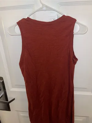Nine West Women's Rust Color Sleeveless Midi Tank Dress - Size Large thumbnail 5