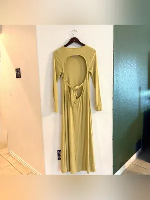 NWT Free People Beach Womens Maxi Dress Aubre Open Back Coastal Size Medium thumbnail 2