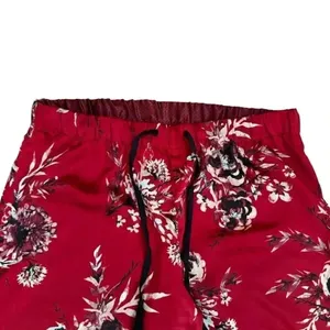 Gilligan & O'Malley Red Women's Satin Floral Lightweight Pajama Pants SZ M #1944 thumbnail 3