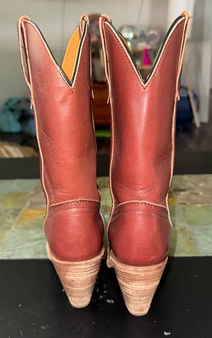 Red Frye Leather Boots Riding 8 thumbnail 3