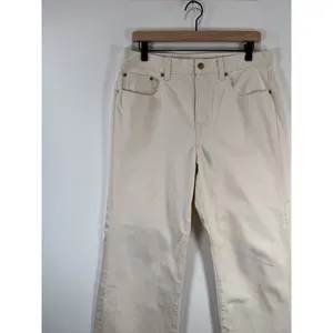 J.CREW Womens Jeans Beige Denim High Rise Relaxed 84 Kickout Crop Rigid Size 29 thumbnail 6