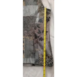 Coldwater Creek Brown Patchwork Tapestry Vest Fur Collar Size Med READ thumbnail 5