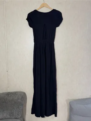 FP Beach Women’s Andrina's Long Cut Out High Slit Side Maxi Dress in Black XS thumbnail 6
