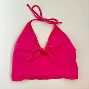 Garage Hot Pink Halter Tie Top   thumbnail 2