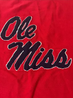 Ole Miss Red Crewneck Knit Sweater thumbnail 3